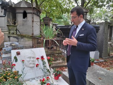 İmamoğlu Paris’te ‘İstanbul’a yatırımı’ görüştü: Ahmet Kaya ve Yılmaz Güney’ın mezarını ziyaret etti