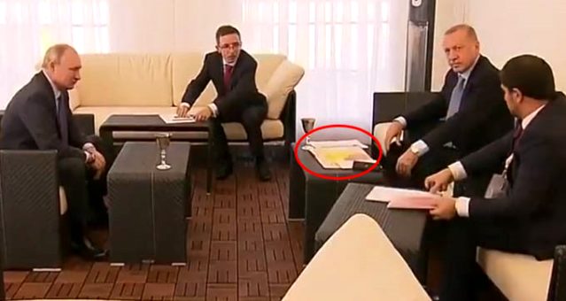 Erdoğan-Putin görüşmesinde dikkat çeken harita detayı!