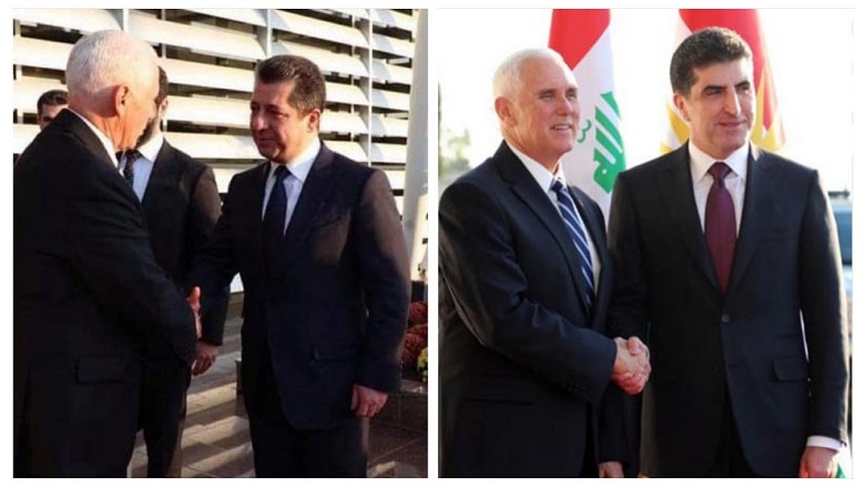 ABD Başkan Yardımcısı Mike Pence, Neçirvan Barzani ile bir araya geldi: Kürtlerle ittifakımız büyük rol oynadı