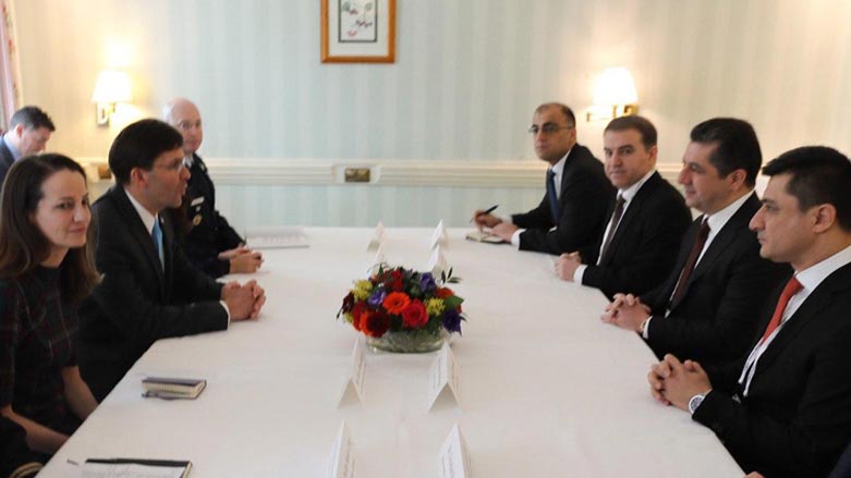 Irak Kürdistan Bölgesi Başbakanı Mesrur Barzani, ABD Savunma Bakanı Mark Esper’le görüştü