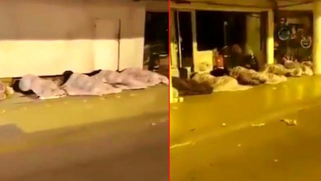 Sokağa çıkma kısıtlaması başladıktan sonra onlarca evsiz, sokakta yatarken görüntülendi