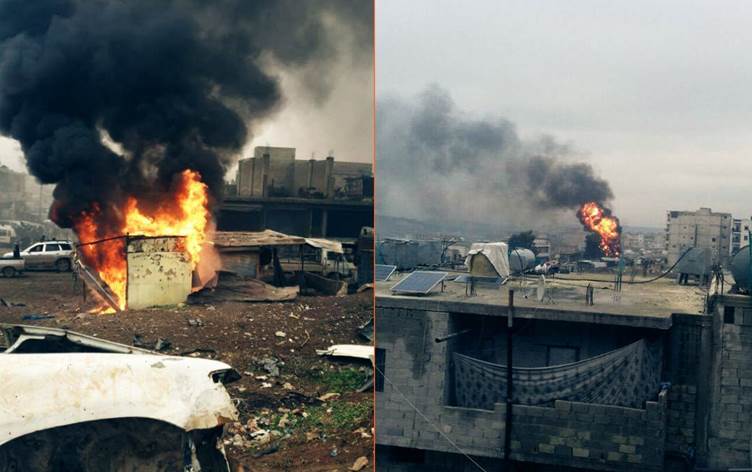 Afrin kent merkezinde büyük patlama: Ölü ve yaralılar var