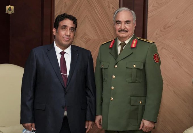 Hafter, Muhammed Menfi ile buluştu