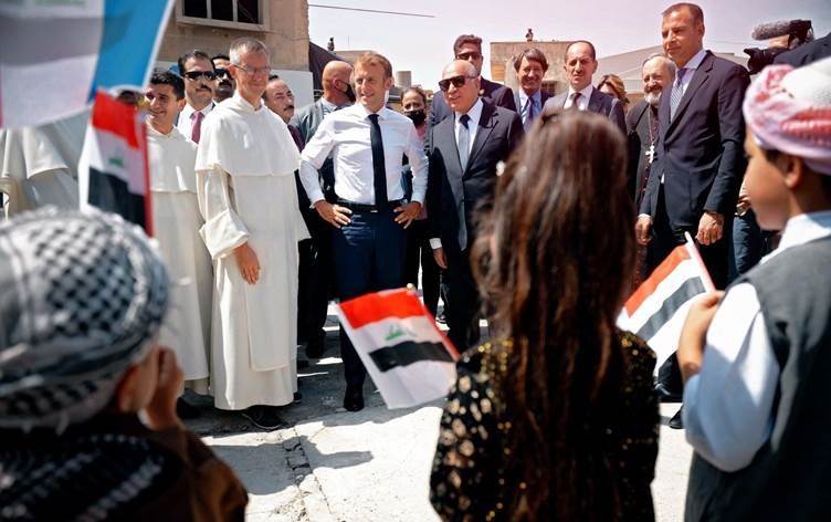 Fransa Cumhurbaşkanı Macron Musul’da