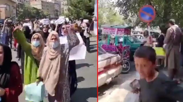 Afgan kadınları sokaklara indi, ‘Özgürlük’ talebinde bulunan kadınlara Taliban milisleri ateş açtı