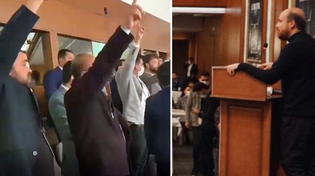 Bilal Erdoğan kürsüye çıkınca TÜGVA’lılar slogan attı: Ey kafirler yenileceksiniz