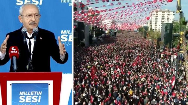 Erken seçim isteyen Kılıçdaroğlu’ndan Mersin’de gövde gösterisi! Alan tıka basa doldu!