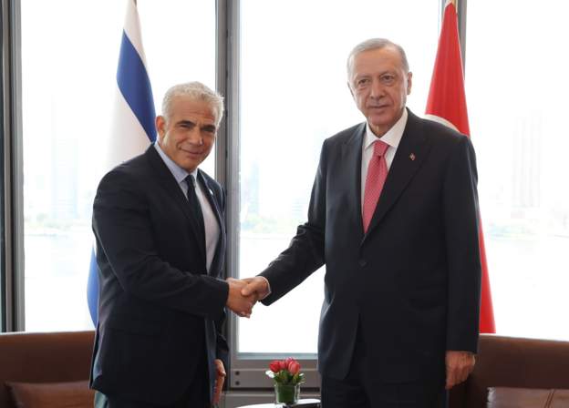 Erdoğan, İsrail Başbakanı Lapid ile görüştü