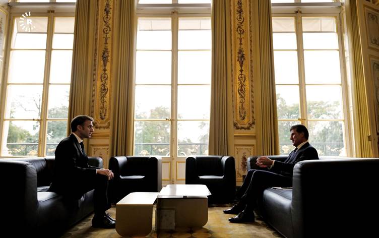 Necirvan Barzani Fransa’da Macron’la görüştü