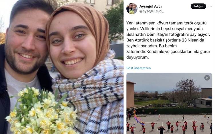 Köyün tamamı terör yanlısı’ paylaşımı yapan öğretmene tepki
