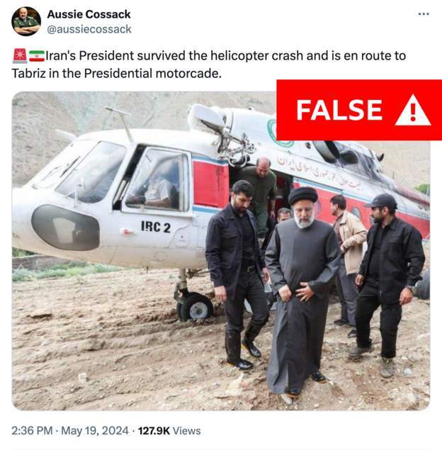 İran devlet televizyonu: Reisi’yi taşıyan helikopterin enkazında kurtulan yok