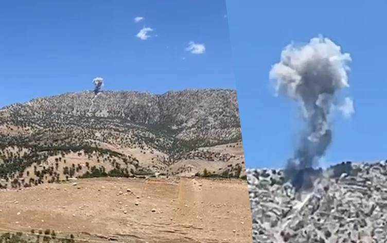 TSK’ya ait savaş uçakları, Süleymaniye kırsalını bombalıyor