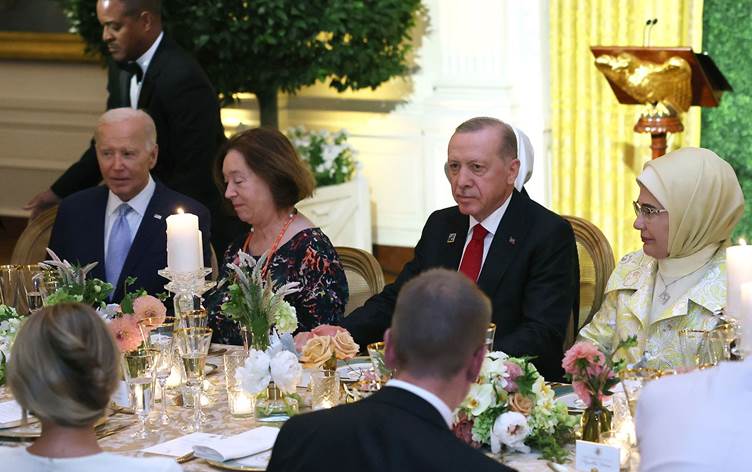 Erdoğan, Biden’ın verdiği resmi yemeğe katıldı