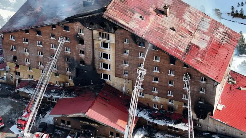 Kartalkaya’da otel yangını: 76 kişi hayatını kaybetti, dokuz kişi gözaltında