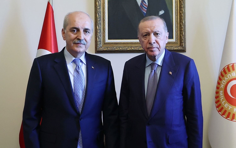 Erdoğan, TBMM Başkanı Kurtulmuş ile görüştü