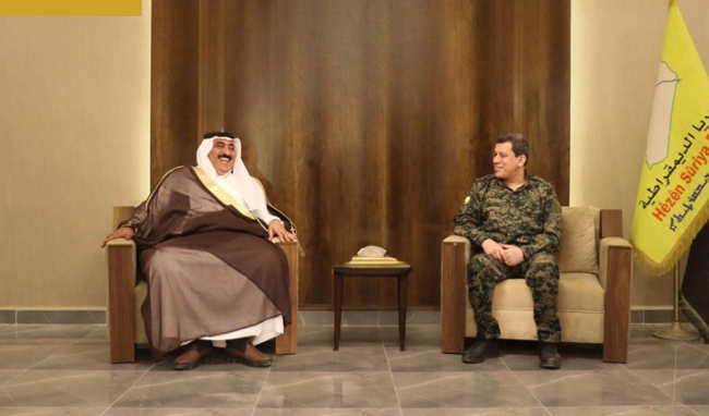 Mazlum Abdi, Şammar Aşireti lideri ile görüştü